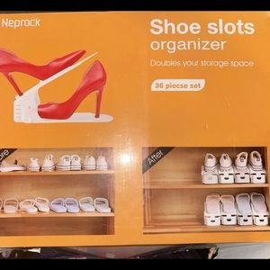 Adjustable Shoe Racks Storage Plastic Slots Space Saver Organizer Rack Hold. New